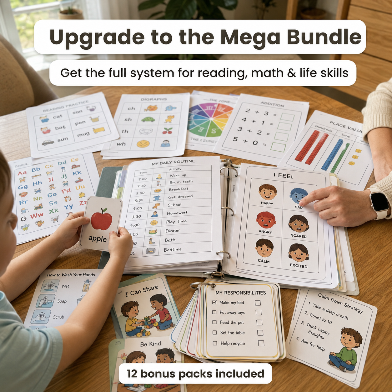 NeuroKids™ Mega Bundle- Sistema Completo de Aprendizaje: Matemáticas + Lectura + Independencia