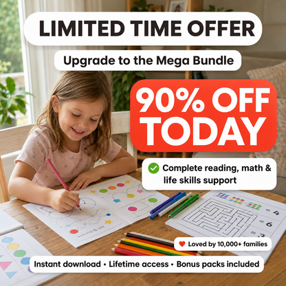 NeuroKids™ Mega Bundle- Sistema Completo de Aprendizaje: Matemáticas + Lectura + Independencia