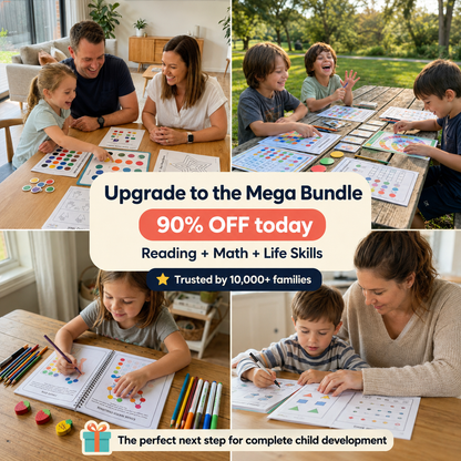 NeuroKids™ Mega Bundle- Sistema Completo de Aprendizaje: Matemáticas + Lectura + Independencia
