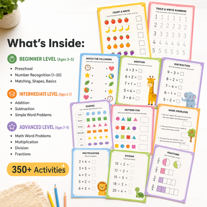 NeuroKids Math System™ Más de 350 actividades para ayudar a su hijo a dejar de tener dificultades con las matemáticas