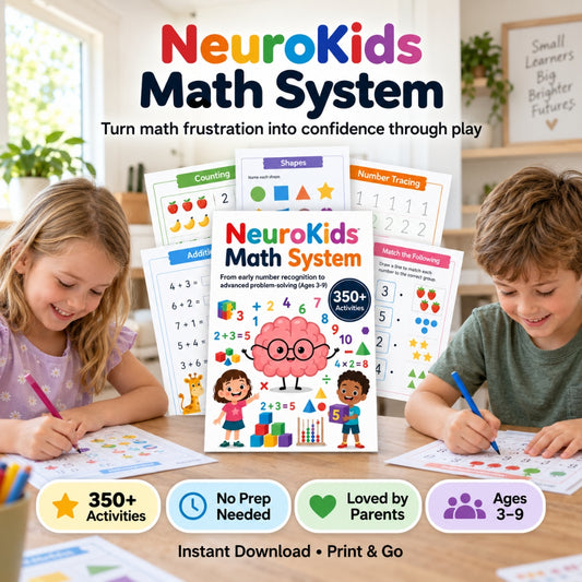 NeuroKids Math System™ 350+ Activities to Help Your Child Stop Struggling with Math