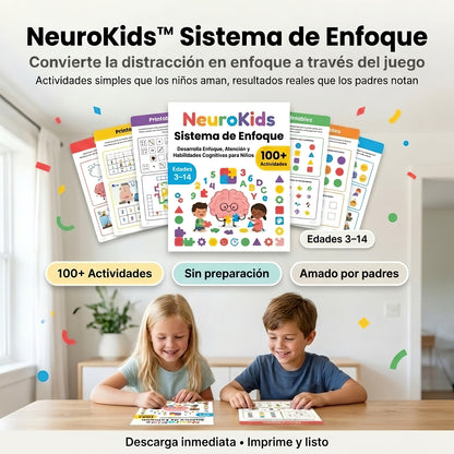 NeuroKids™ +100 Actividades Para Activar Atención, Enfoque y Aprendizaje