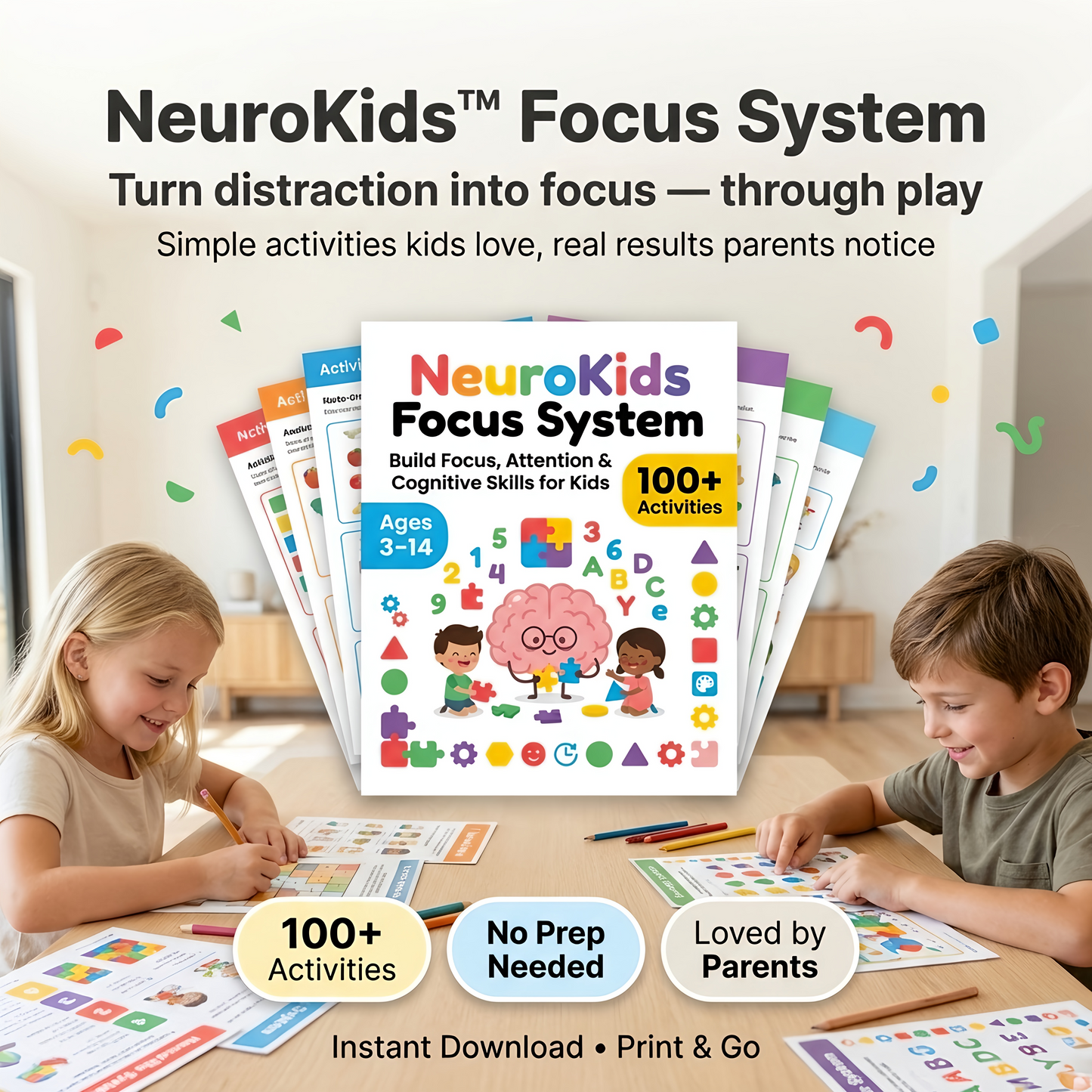 NeuroKids™ +100 Aktivitäten zur Steigerung von Aufmerksamkeit, Fokus und Lernfähigkeit
